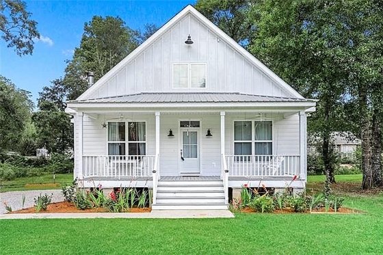 Exterior - Front Elevation 3 for Farmhouse House Plan #312-715 - 3 bed, 2 bath