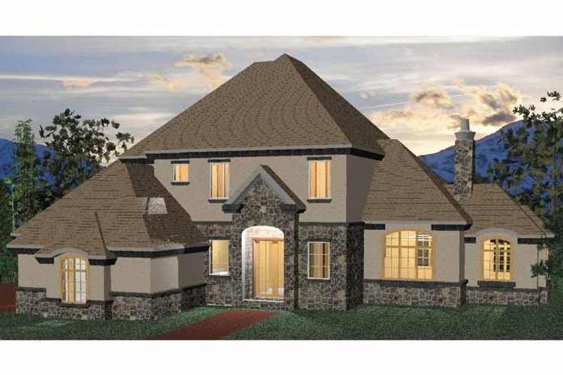 Architectural House Design - Exterior - Front Elevation 3 for Country House Plan #937-3 - 3 bed, 2.5 bath