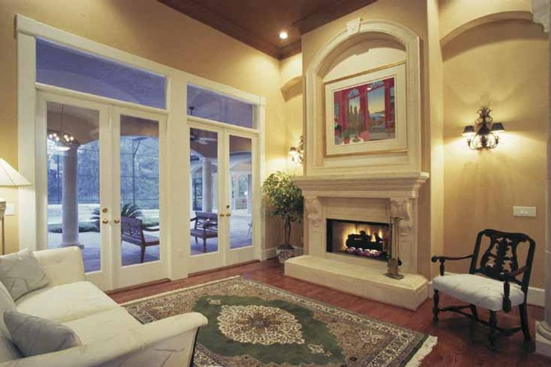 Dream House Plan - Interior - Family Room for Mediterranean House Plan #1039-3 - 6 bed, 6 bath