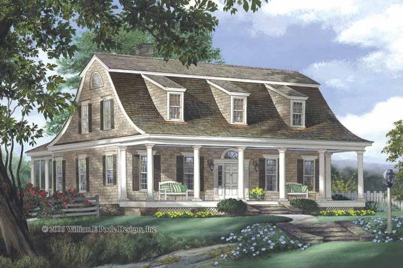 Dream House Plan - Exterior - Front Elevation 3 for Colonial House Plan #137-338 - 4 bed, 3.5 bath