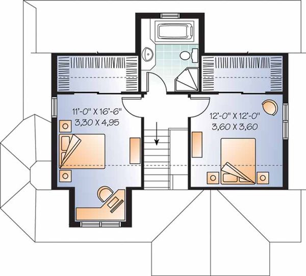 Country Floor Plan - Upper Floor Plan #23-2372