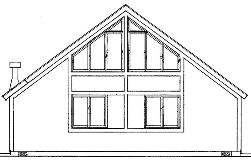 Dream House Plan - Exterior - Rear Elevation for Contemporary House Plan #72-1015 - 2 bed, 1 bath