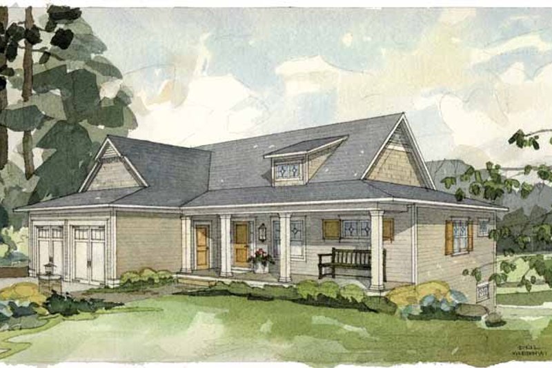 Home Plan - Exterior - Front Elevation 3 for Craftsman House Plan #928-81 - 2 bed, 3.5 bath
