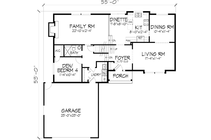 Home Plan - Floor Plan - Main Floor for Country House Plan #51-707 - 3 bed, 3 bath