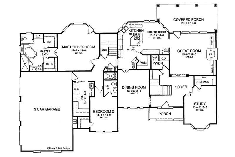 Dream House Plan - Floor Plan - Main Floor for Traditional House Plan #952-94 - 4 bed, 3.5 bath