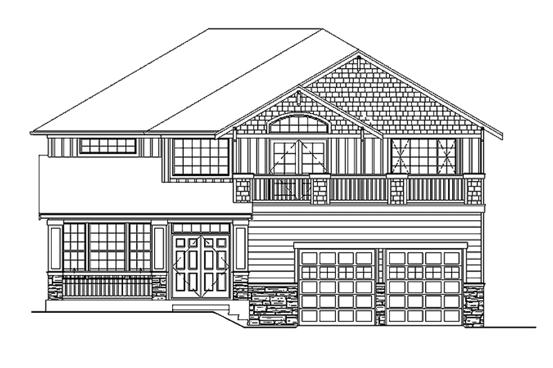 House Blueprint - Contemporary Exterior - Front Elevation Plan #951-15