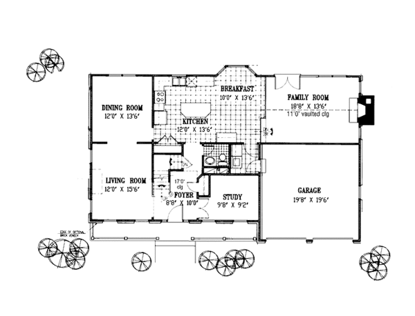 Home Plan - Country Floor Plan - Main Floor Plan #953-23
