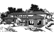Mediterranean Style House Plan - 4 Beds 3.5 Baths 3498 Sq/Ft Plan #60-661 