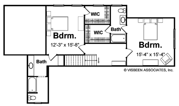 House Plan Design - European Floor Plan - Upper Floor Plan #928-89
