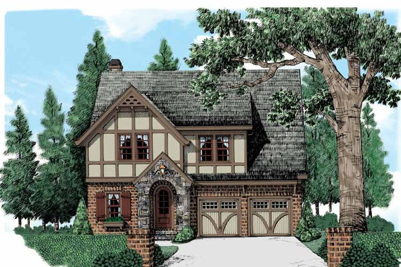 Home Plan - Exterior - Front Elevation 3 for European House Plan #927-543 - 4 bed, 3.5 bath