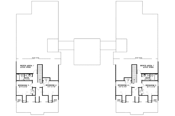 Floor Plan - Upper Floor for Country House Plan #17-2264 - 4 bed, 3 bath