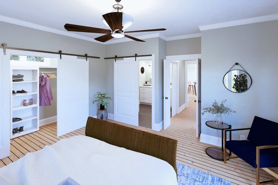 Interior - Master Bedroom 1 for Cottage House Plan #44-284 - 1 bed, 1 bath