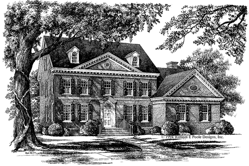 Home Plan - Colonial Exterior - Front Elevation Plan #137-354