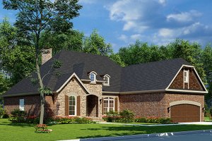 Exterior - Other Elevation for European House Plan #17-3434 - 4 bed, 3.5 bath