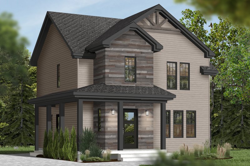 Home Plan - Country Exterior - Front Elevation Plan #23-2407