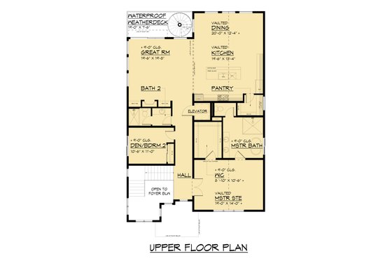 Floor Plan - Upper Floor for Farmhouse House Plan #1066-280 - 4 bed, 4 bath