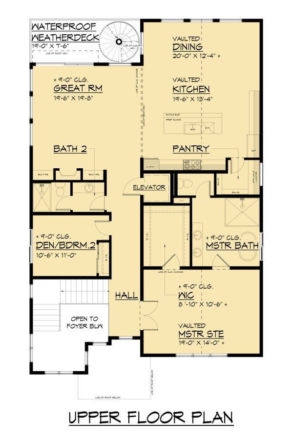 Farmhouse Floor Plan - Upper Floor Plan #1066-280