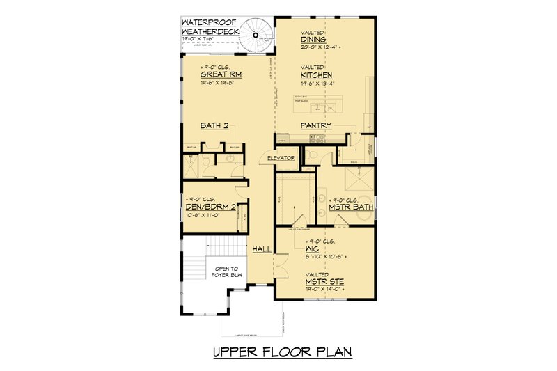 House Design - Floor Plan - Upper Floor for Farmhouse House Plan #1066-280 - 4 bed, 4 bath