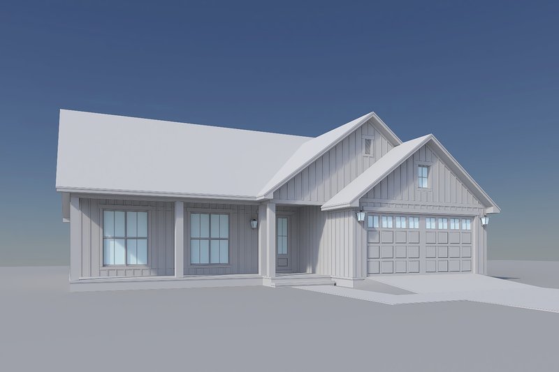 House Blueprint - Exterior - Front Elevation 8 for Farmhouse House Plan #430-428 - 3 bed, 2 bath