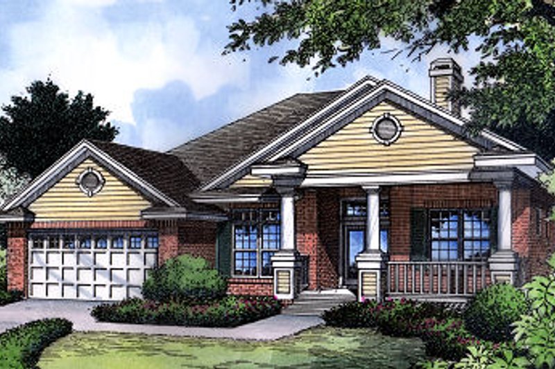 Dream House Plan - Traditional Exterior - Front Elevation Plan #417-127