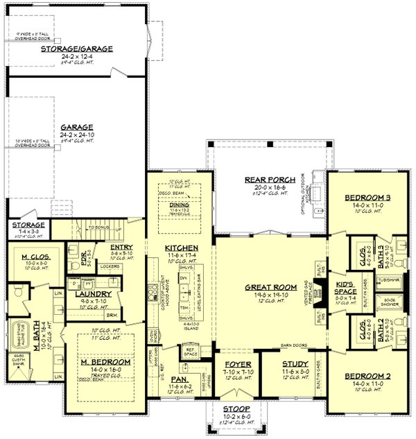 Contemporary Floor Plan - Main Floor Plan #430-374