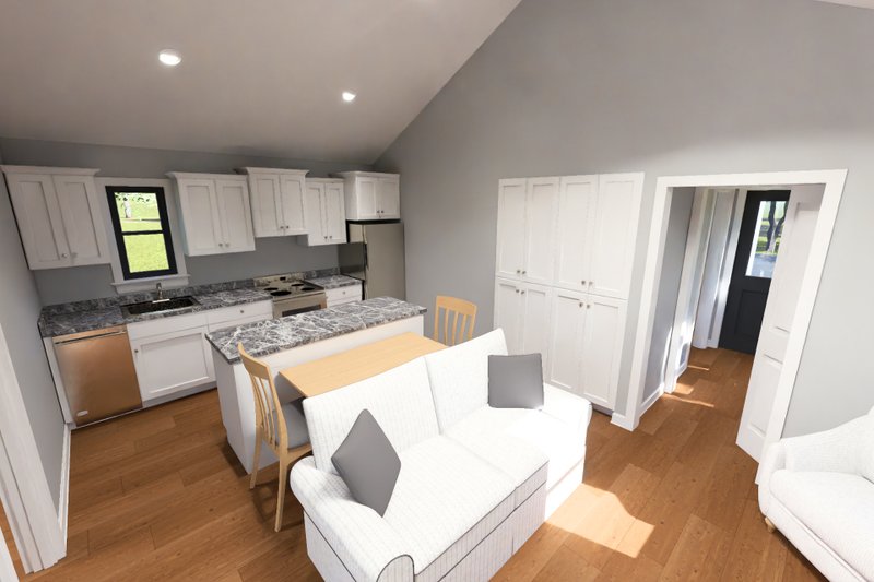 Dream House Plan - Interior - Family Room 1 for Cottage House Plan #513-2444 - 2 bed, 2 bath