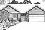 Traditional Style House Plan - 3 Beds 2 Baths 1242 Sq/Ft Plan #58-122 