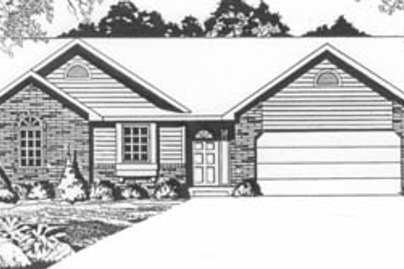 Traditional Style House Plan - 3 Beds 2 Baths 1242 Sq/Ft Plan #58-122
