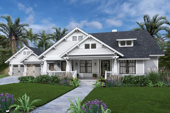 Exterior - Front Elevation 3 for Cottage House Plan #120-289 - 3 bed, 2 bath
