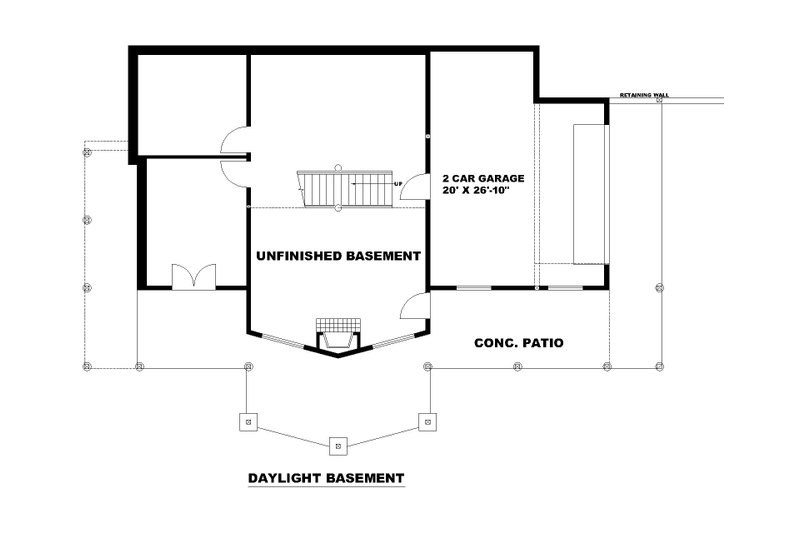 Home Plan - Floor Plan - Lower Floor for Traditional House Plan #117-916 - 3 bed, 2.5 bath