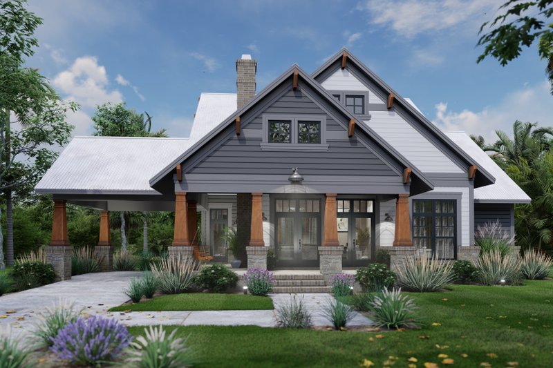 Dream House Plan - Exterior - Front Elevation 7 for Bungalow House Plan #120-279 - 3 bed, 2 bath