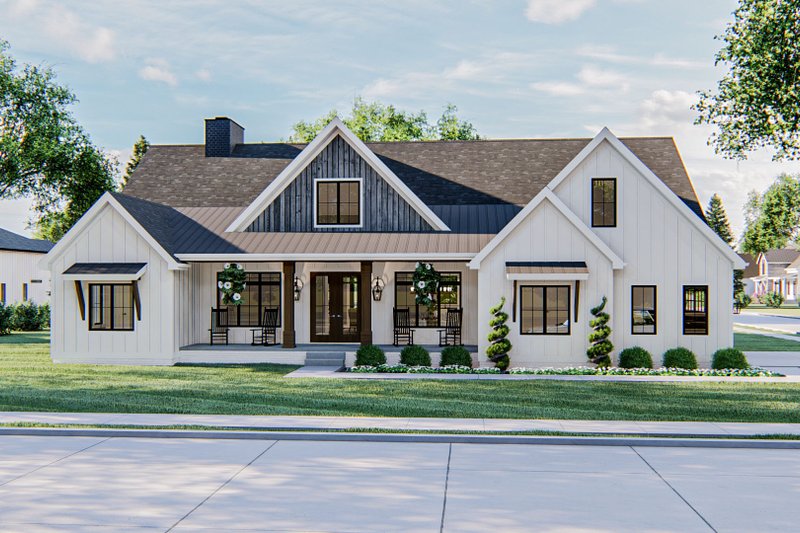 Dream House Plan - Modern Exterior - Front Elevation Plan #455-300