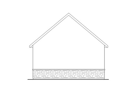 Exterior - Rear Elevation for Traditional House Plan #124-1338, 0 bath