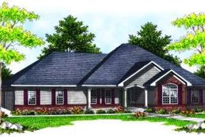 European Exterior - Front Elevation Plan #70-818