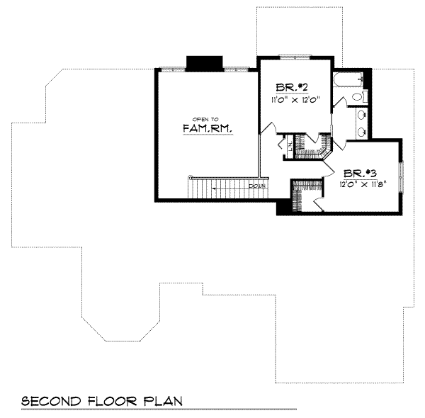 House Design - European Floor Plan - Upper Floor Plan #70-412