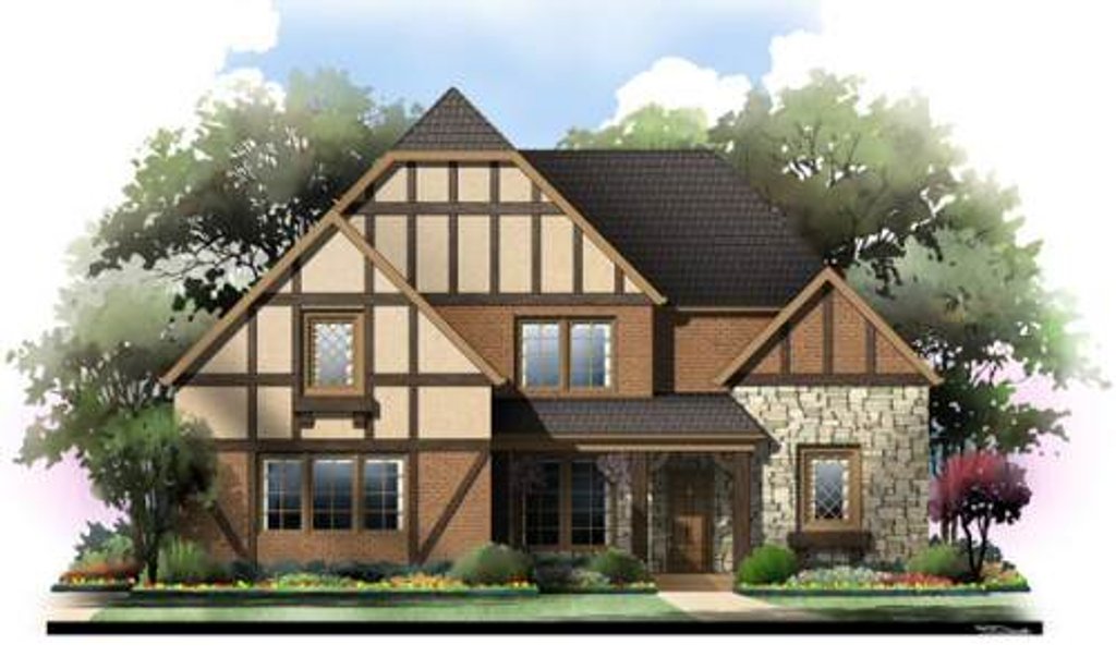 Tudor Style House Plan - 3 Beds 2 Baths 1779 Sq/Ft Plan #119-335