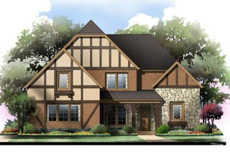 Home Plan - Tudor Exterior - Front Elevation Plan #119-335