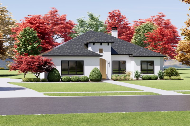 Architectural House Design - Exterior - Front Elevation 5 for Mediterranean House Plan #1096-97 - 4 bed, 2 bath