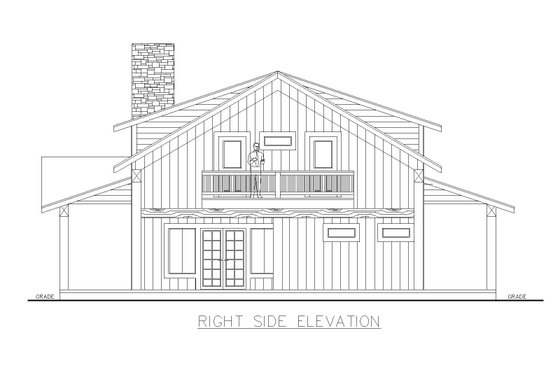Exterior - Other Elevation 1 for Farmhouse House Plan #117-1036 - 5 bed, 3.5 bath
