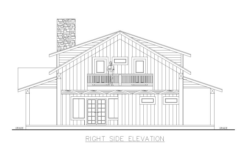 Architectural House Design - Exterior - Other Elevation 1 for Farmhouse House Plan #117-1036 - 5 bed, 3.5 bath