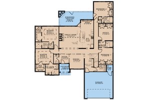Floor Plan - Main Floor for European House Plan #923-302 - 4 bed, 4.5 bath