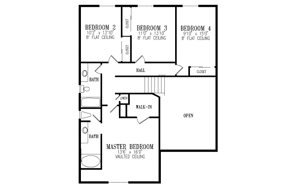 Dream House Plan - Adobe / Southwestern Floor Plan - Upper Floor Plan #1-530