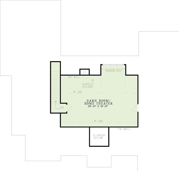 Architectural House Design - European Floor Plan - Upper Floor Plan #17-581