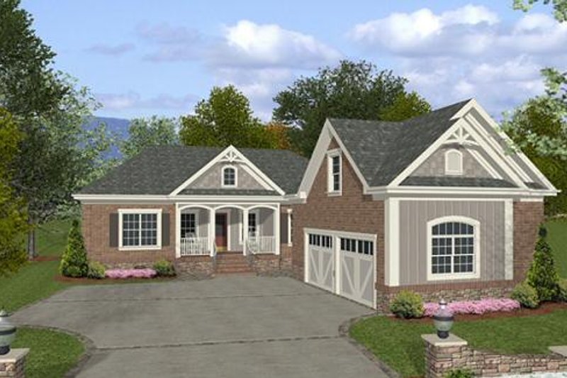 Dream House Plan - Southern Exterior - Front Elevation Plan #56-555
