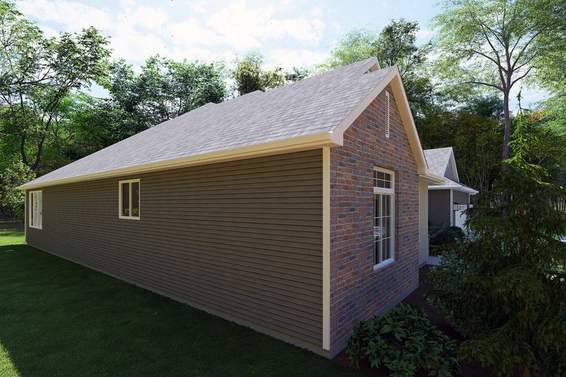 House Plan Design - Exterior - Other Elevation for Ranch House Plan #1111-5 - 4 bed, 2.5 bath