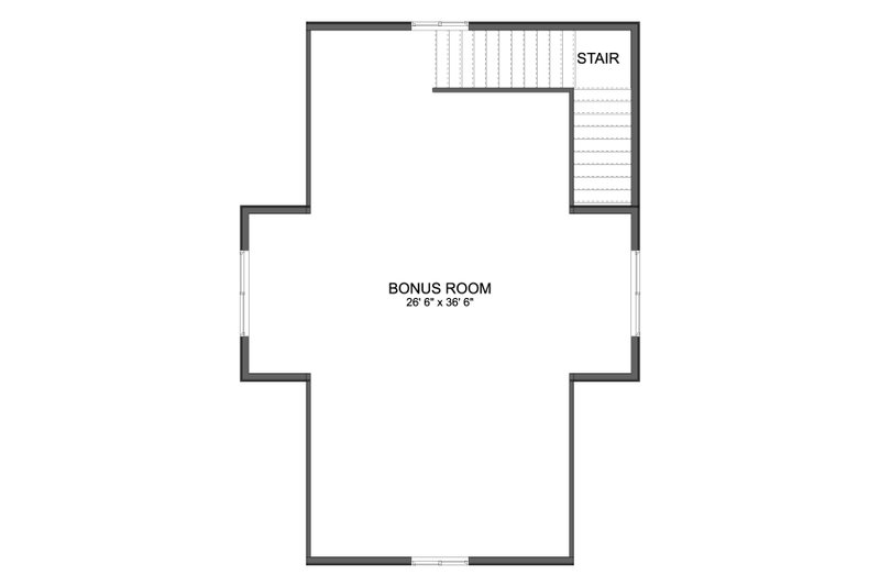 Architectural House Design - Floor Plan - Upper Floor for Traditional House Plan #1060-334, 0.5 bath