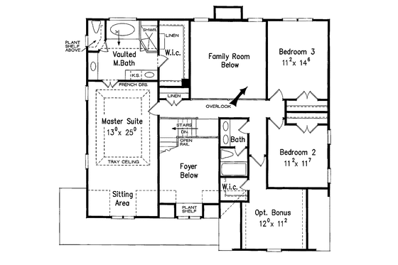 Floor Plan - Upper Floor for Country House Plan #927-707 - 4 bed, 3 bath