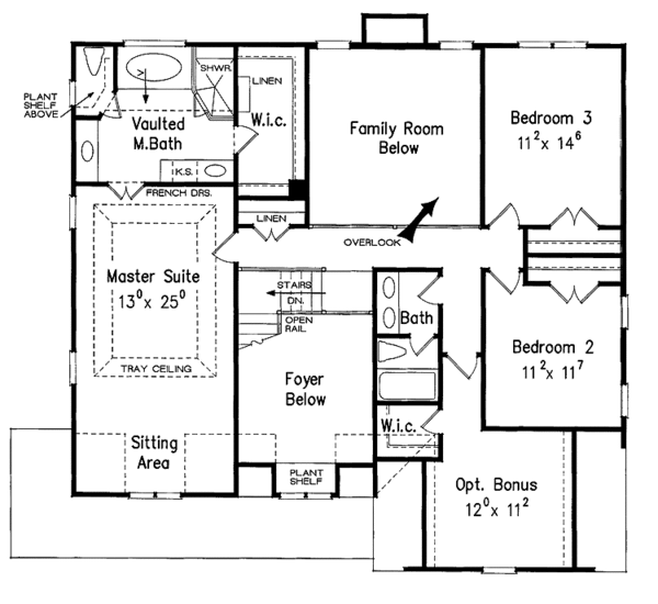 Dream House Plan - Country Floor Plan - Upper Floor Plan #927-707