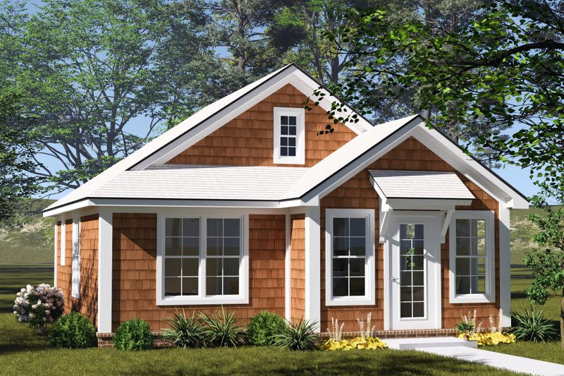 Dream House Plan - Exterior - Front Elevation 2 for Cottage House Plan #513-2400 - 1 bed, 1 bath