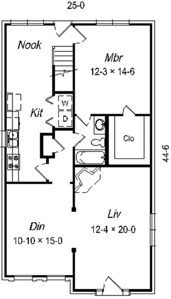 Colonial Floor Plan - Main Floor Plan #329-209